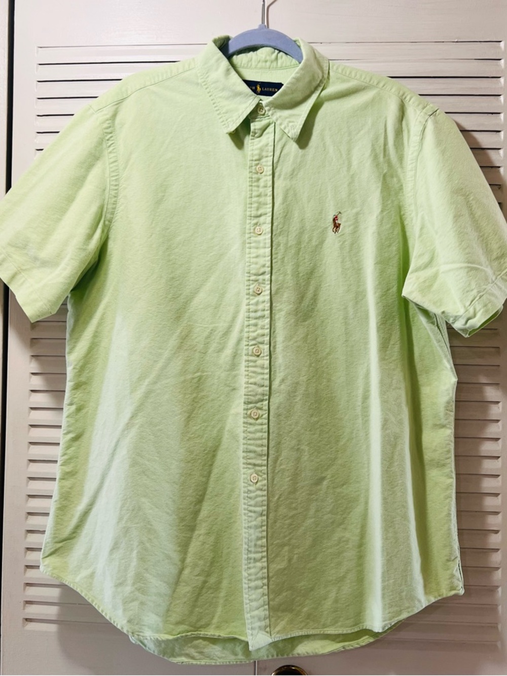 Ralph Lauren Mint Green Short-Sleeve Oxford shirt